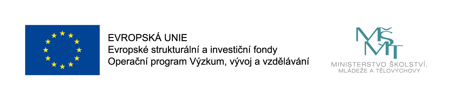 Logo Evropská unie, Evropské strukturální a investiční fondy, Operační program Výzkum, vývoj a vzdělání a logo Ministerstva školství, mládeže a tělovýchovy