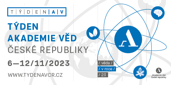 Oficiální banner festivalu Týden Akademie věd ČR, který se uskuteční 4.–10.11.2024, motto